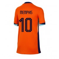 Stroje piłkarskie Niderlandy Memphis Depay #10 Koszulka Podstawowej dla damskie ME 2024 Krótki Rękaw